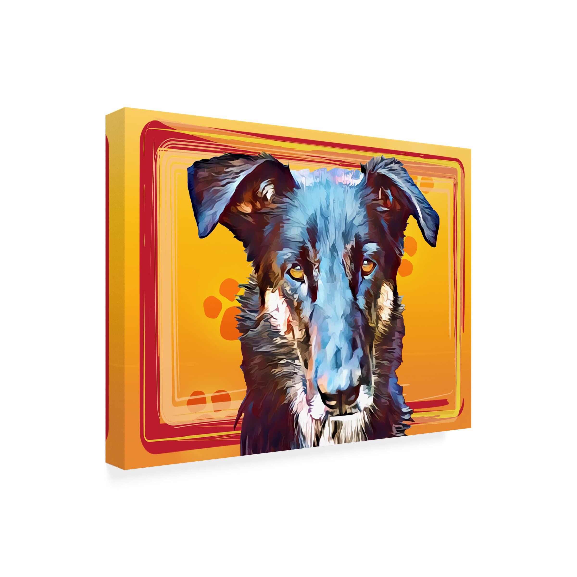 Trademark Fine Art Trademark Fine Art 'Pop Dog I' Canvas Art by Kim Curinga 24x32