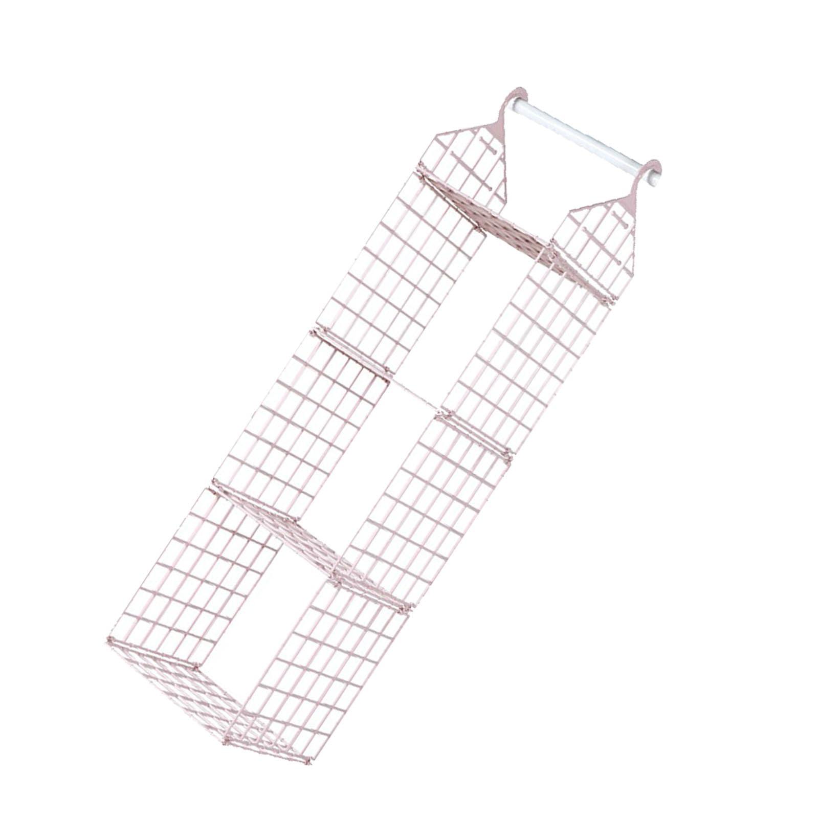 Yuezhongoo Yuezhongoo Hanging Closet Organizer, 3 Tier Pink Closet Shelves Plastic Closet Shelf Closet Organizers and Storage for Clothing Sweaters Shoes Handbags