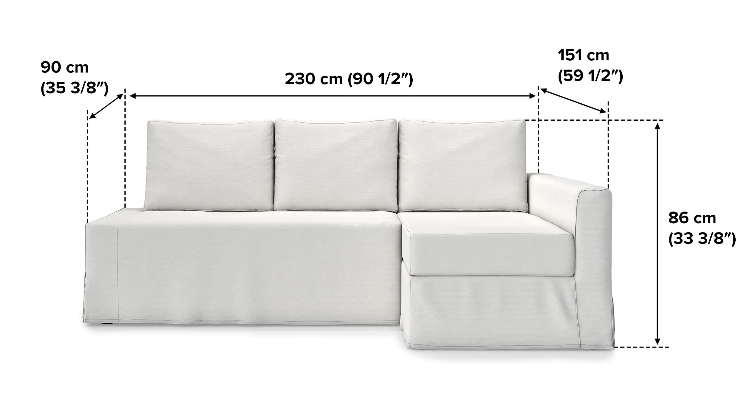 TLYESD TLYESD Easy Fit Friheten Couch Cover Replacement for IKEA Friheten Sofa Cover, Friheten Sleeper Sofa Cover, Friheten Cover Only!(Foggy Grey, Right Chaise)