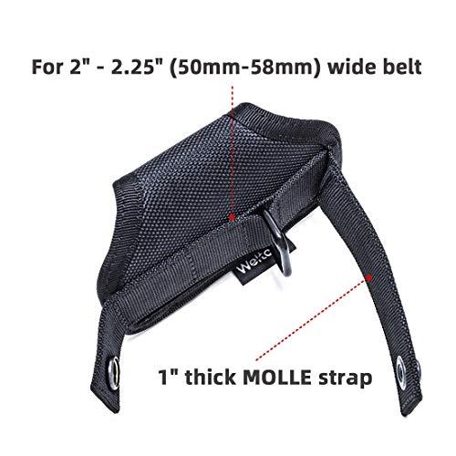 Weltool Weltool Open Top Flashlight Holster Holder Belt Carry Cases Compatible MAGLITE ML300, 2-6CELL D Series, MAGCHARGER Rechargeable