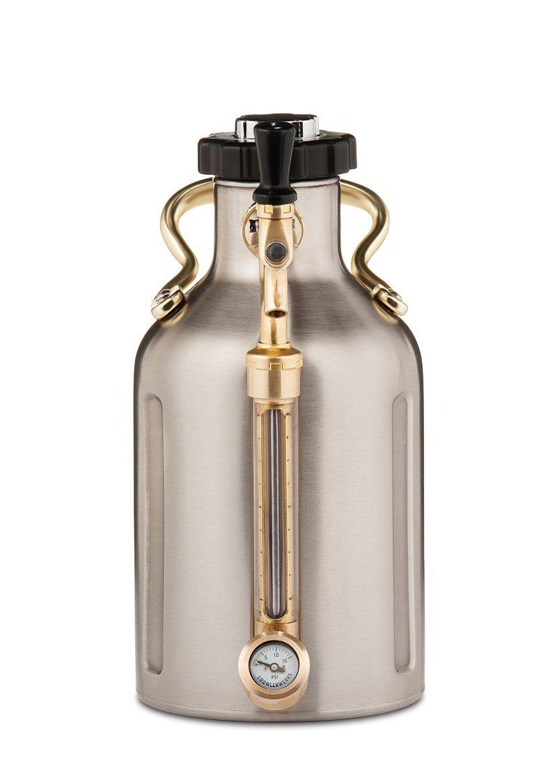 GrowlerWerks GrowlerWerks uKeg Carbonated Growler-Great Gift for Beer Lovers, 64 oz, Stainless Steel