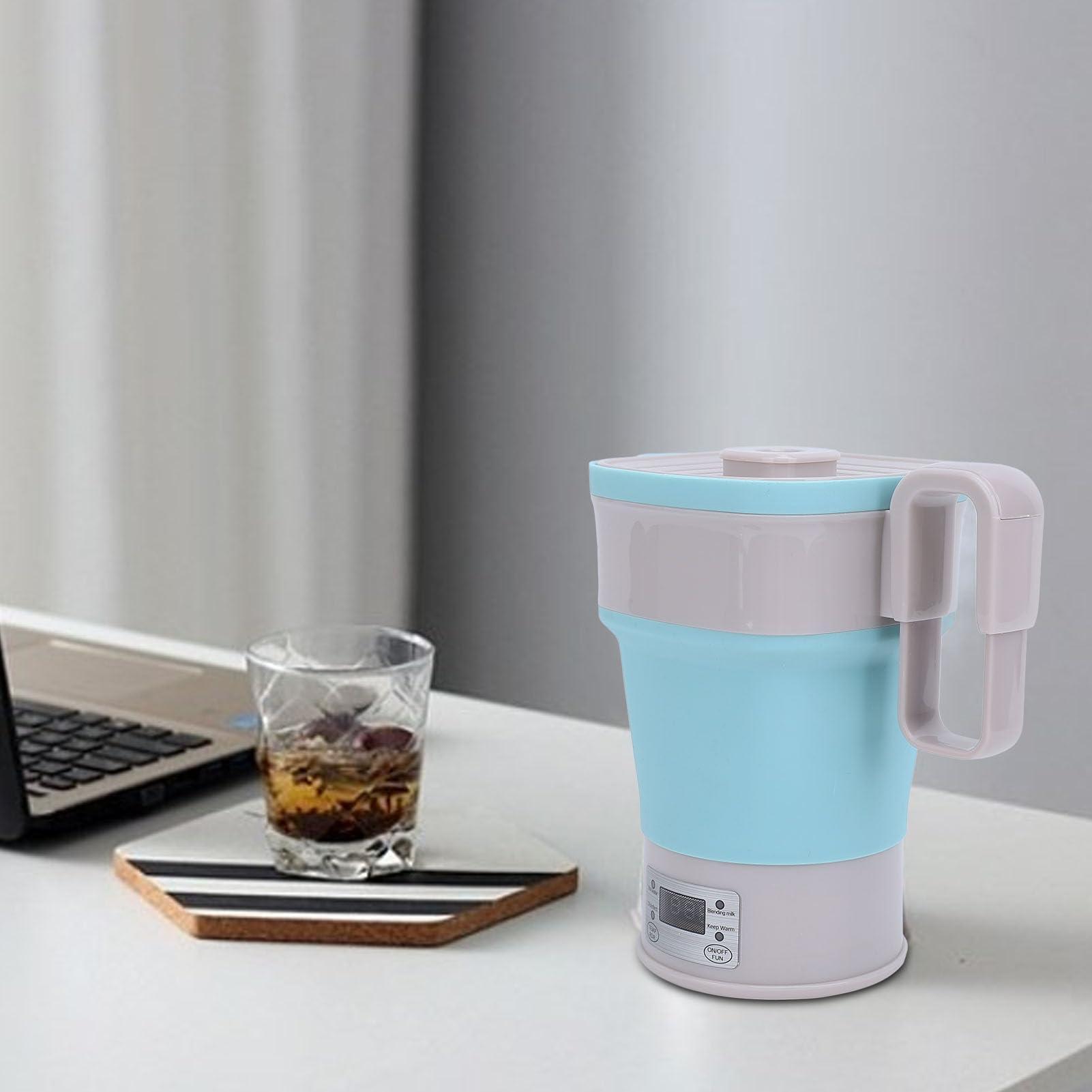 Jectse Folding Electric Kettle, Portable Travel Kettle Dual Voltage with Fast Heating for Office, Outdoor Use (EU)