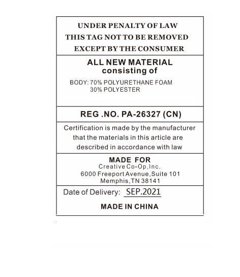 Creative Co-Op Creative Co-Op Plush Wingback Chair, White