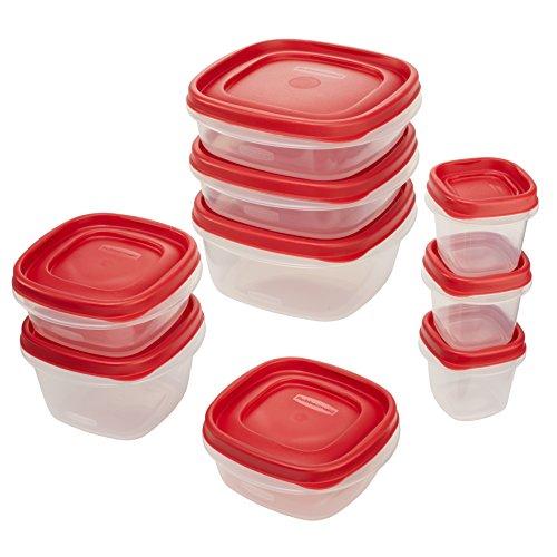 Rubbermaid Rubbermaid Easy Find Lids Food Storage-Containers, Racer Red, 18-Piece Set
