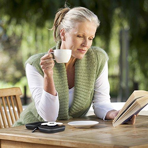 ROMAUNT Protective Carrying Case For Nespresso & Compatible Capsules Portable Espresso Maker Coffee Pod Holder PU Material Hard Shell Portable Grey(Holds 4 Pods)