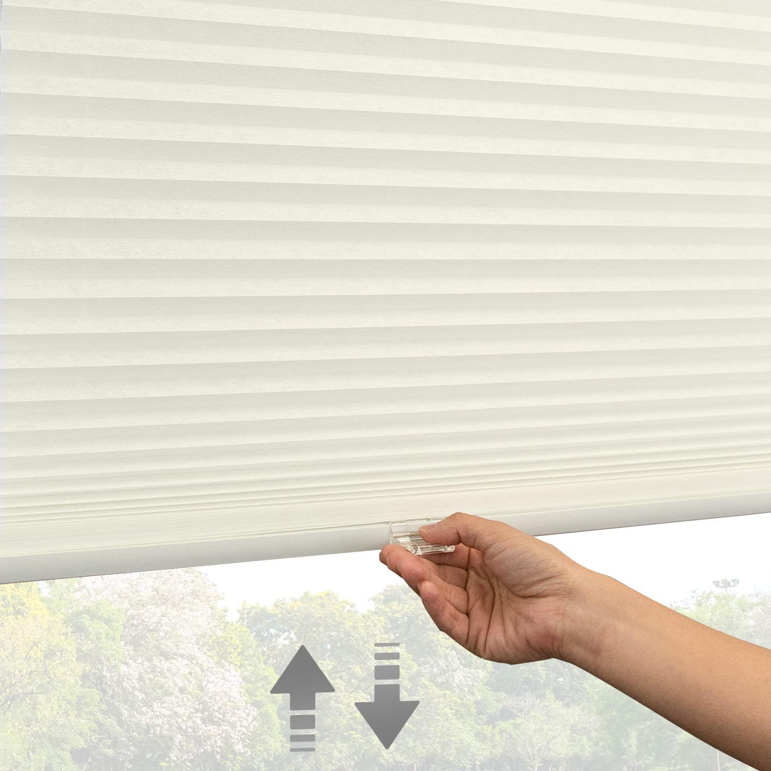 CHICOLOGY CHICOLOGY Cellular Shades, Top Down Bottom Up Shades, Custom Blinds for Windows, Window Shades for Home, Door Blinds, Window Coverings, Cellular Blinds, Buttercream (Light Filtering), 28.5" W x 64" H