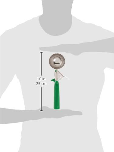 Winco Winco Ice Cream Disher with Green Handle, Size 12, Two and two third ounces, Stainless Steel