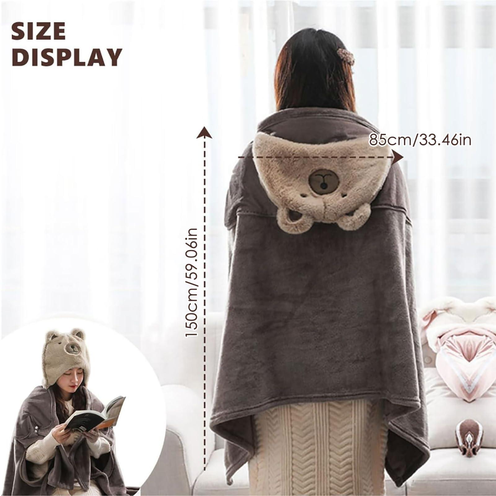 HomeLoft Basics Travel Neck Pillow Blanket Set - 2 in 1 Travel Head Pillow Blanket | Travel Pillows with Hat, Hoodie Travel Neck Pillow, Neck Pillow Head Chin Support, Travel Pillow Blanket for Car Road Trip Home