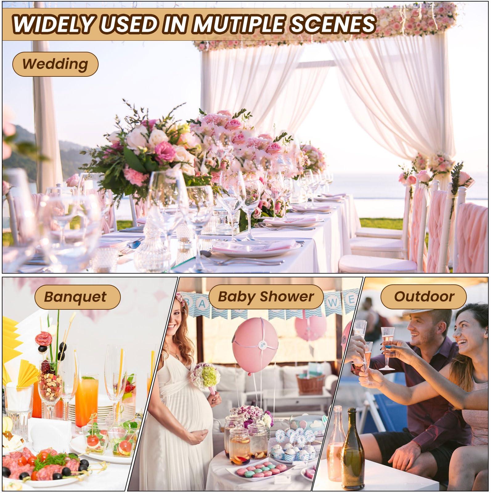 CALBODE CALBODE 50 Pack Plastic Champagne Glasses 5 OZ Clear Disposable Champagne Flutes Plastic Mimosa Cups Acrylic Wedding, Toasting Glasses for Party, Birthday, Cocktail Cups Bulk