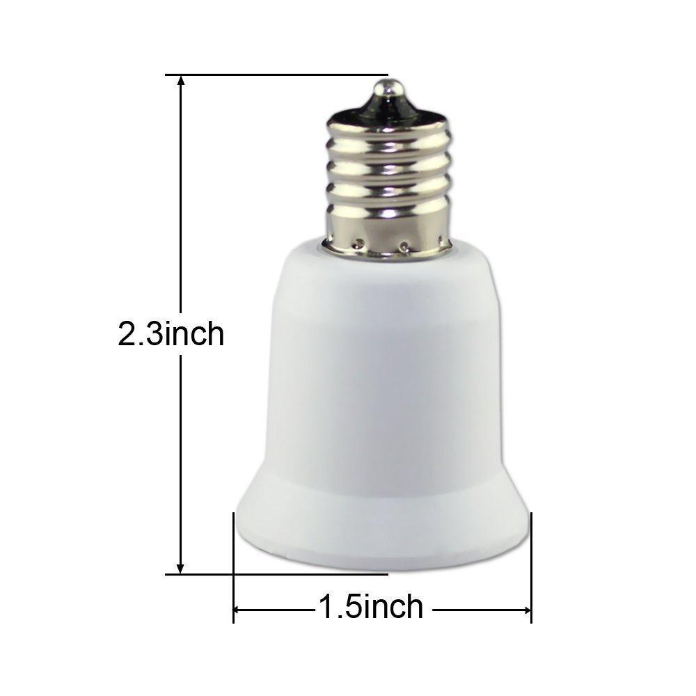 Lighting Supplier YI Lighting E17 to E26 Socket Adapter Converter - Converts Intermediate to Medium Socket (Pack of 2)