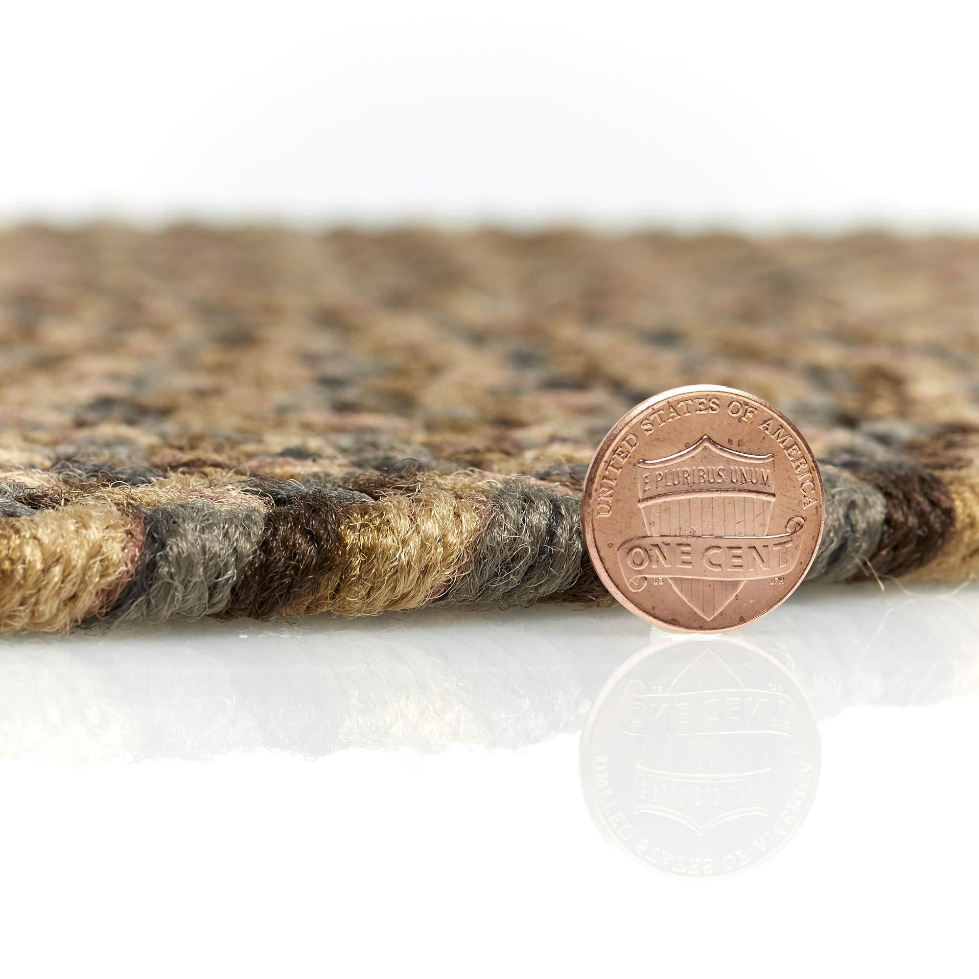 Super Area Rugs Super Area Rugs Braided Rug Sanibel Indoor/Outdoor Braided Classic American Made Carpet, Brown, 7' x 9' Oval