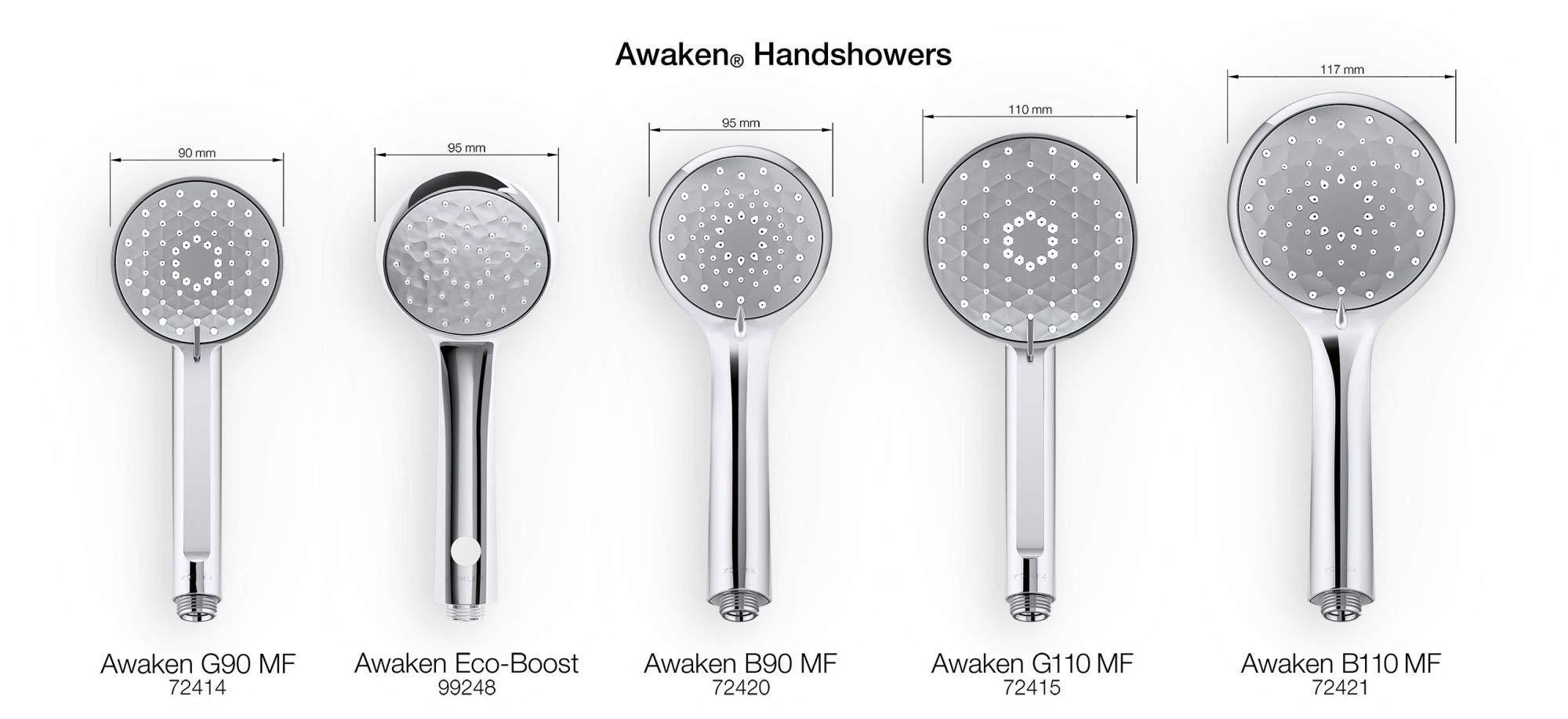 Kohler KOHLER Awaken B90 Multifunction Hand Held Shower Head, Polished Chrome, K-72420-CP
