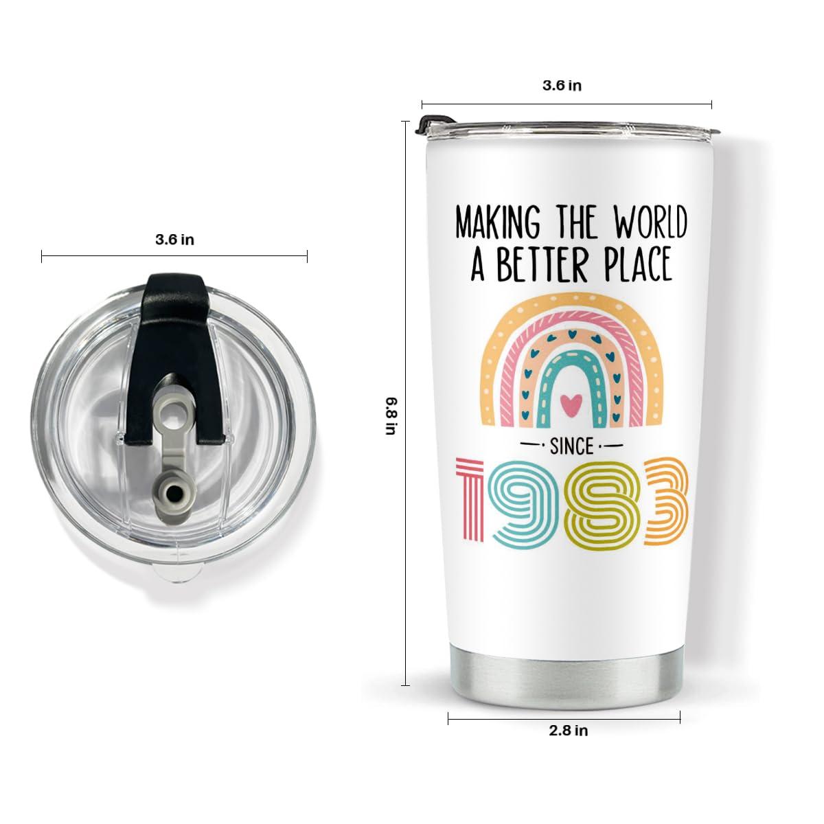 kdxpbpz 41st Birthday Gifts for Women, Tumbler 20 oz Stainless Steel Vacuum Insulated Tumblers, 1983 Birthday Gifts for Women, 41 Year Old Birthday Gifts, 41st Birthday Gift Ideas, 41st Birthday Tumbler