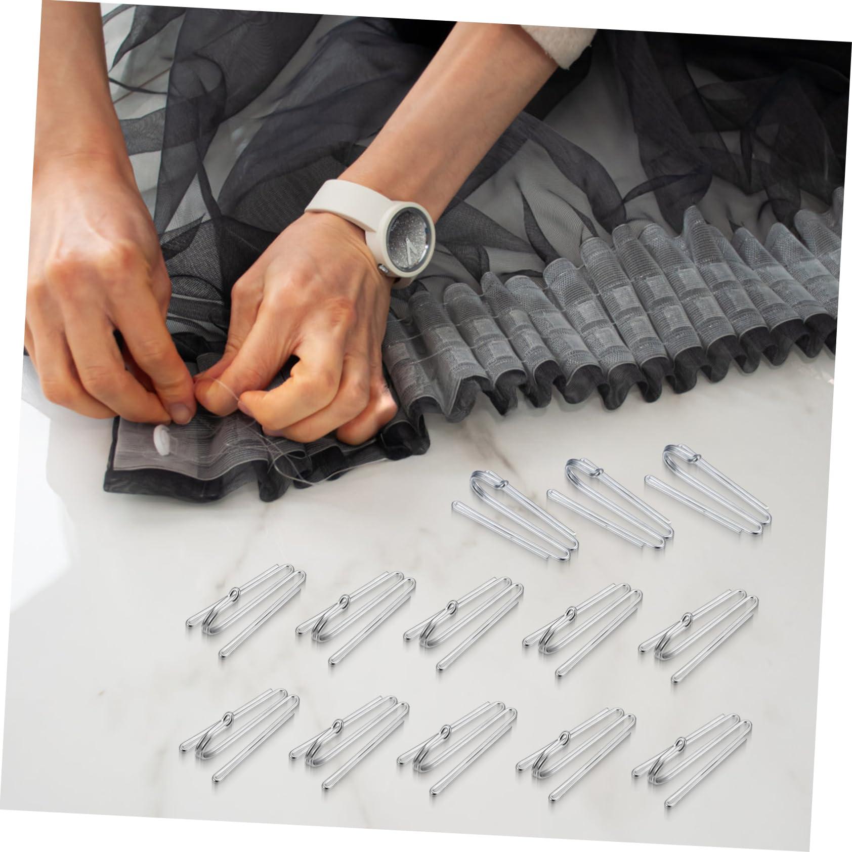 ULTECHNOVO ULTECHNOVO 50pcs Curtain Hook Curtain Hangers Drapery Pins Curtain Rods Hooks Drapery Hooks Curtain Pleat Hooks Curtain Pins for Drapes Curtain Clips Hooks for Curtains Clips for Curtains