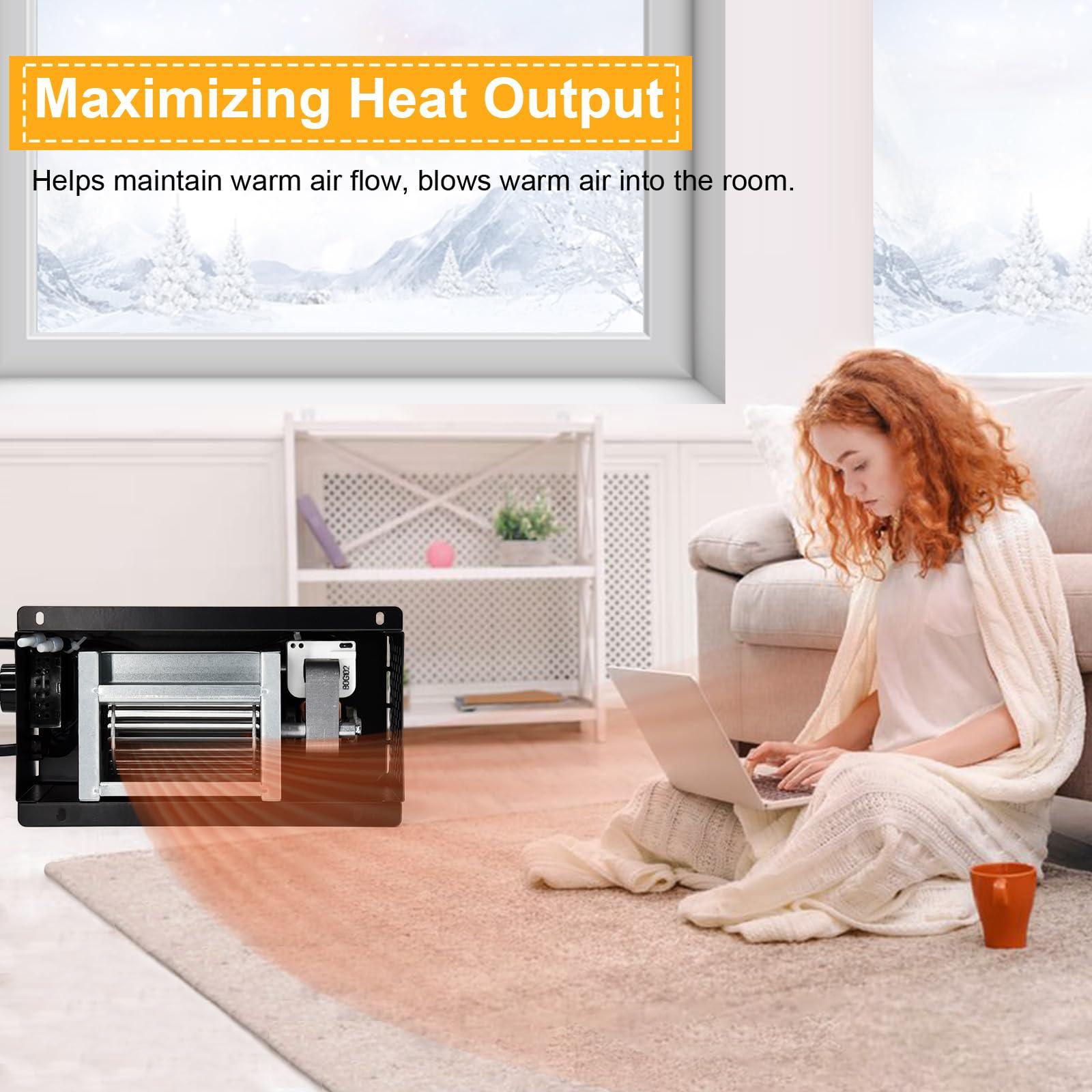 Criditpid Criditpid PBAR-2427 Fireplace Blower Fan Kit for Vent Free Stove or Wood Burning Stoves, Blower for GHP Group Pleasant Hearth VFS2-PH30DT, VFS2-PH20DT, VFS-PH20DT Fireplace