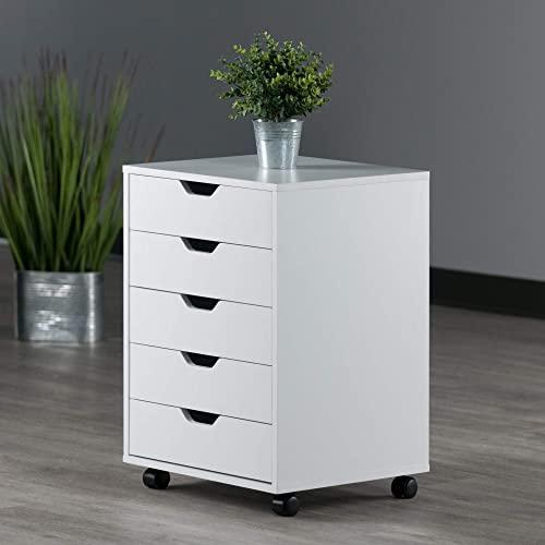 Winsome Winsome 10519 Halifax 5-Drawer Composite Wood Cabinet, White