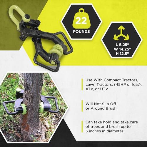 Brush Grubber Brush Grubber BG-11 Xtreme Brush and Tree Stump Puller Remover Tool with No Slip Gripping Teeth, Rotating Grip Pads, and Handles