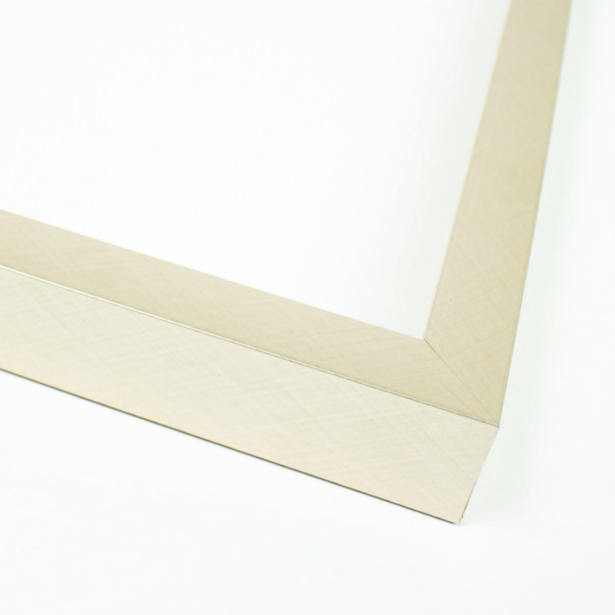 CustomPictureFrames.com 30x23 Frame Silver Solid Wood Picture Frame Width 1.375 Inches | Interior Frame Depth 0.5625 Inches | Nuria Contemporary Photo Frame Complete with UV Acrylic, Foam Board Backing & Hanging Hardware