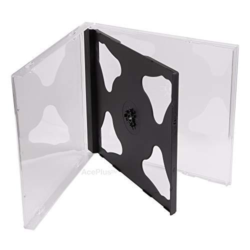 AcePlus AcePlus Double 2-Disc Black CD Jewel Cases in 10.4mm Standard Thickness Assembled (10-Pack)