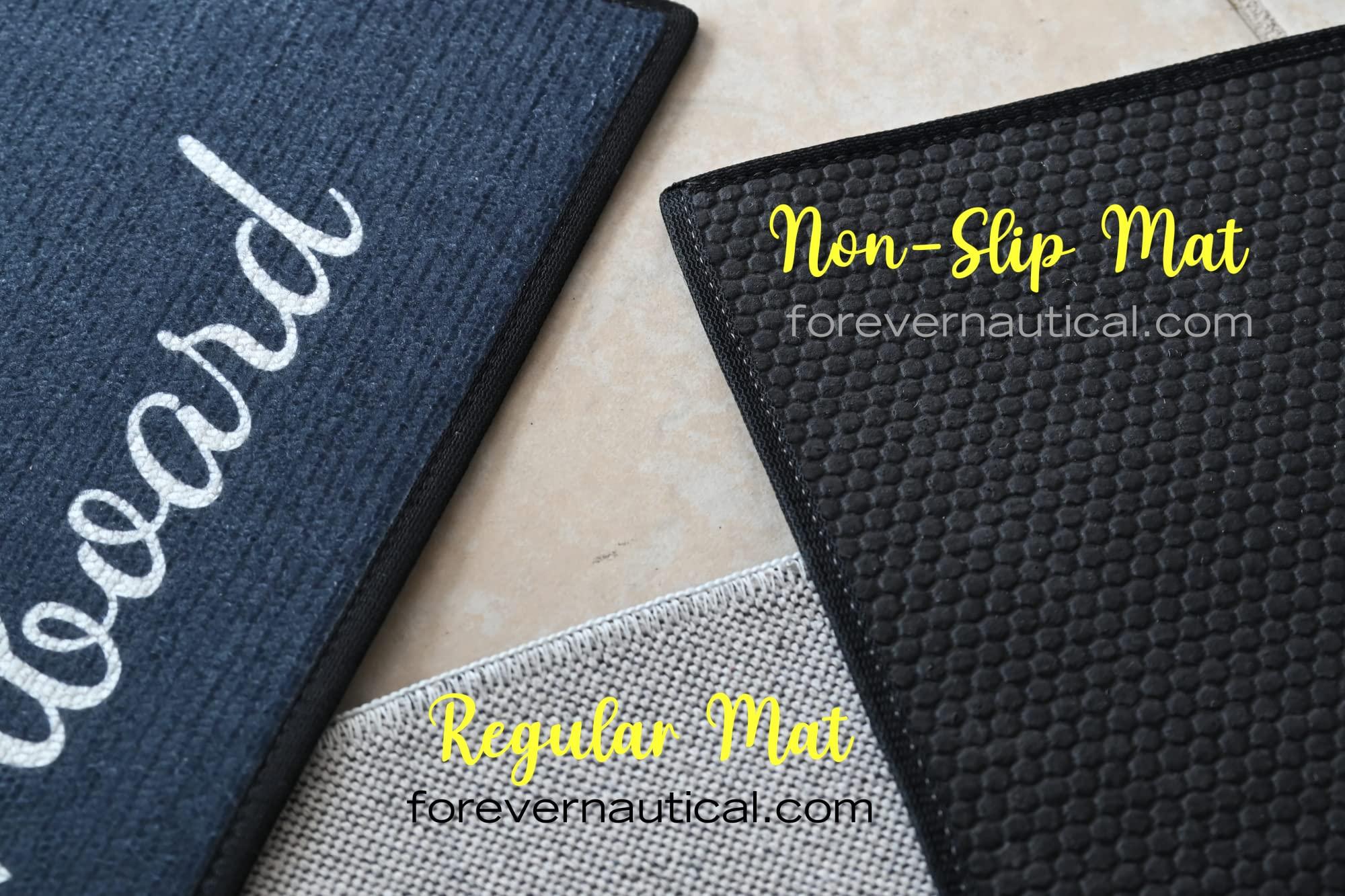 HomeLoft Basics Custom Anti-Slip Welcome Aboard Mat, Non-Skid Personalized Mat for Boat, Boarding Mat, Gunwale Boarding Mat, Nautical Gift, Coastal Dcor