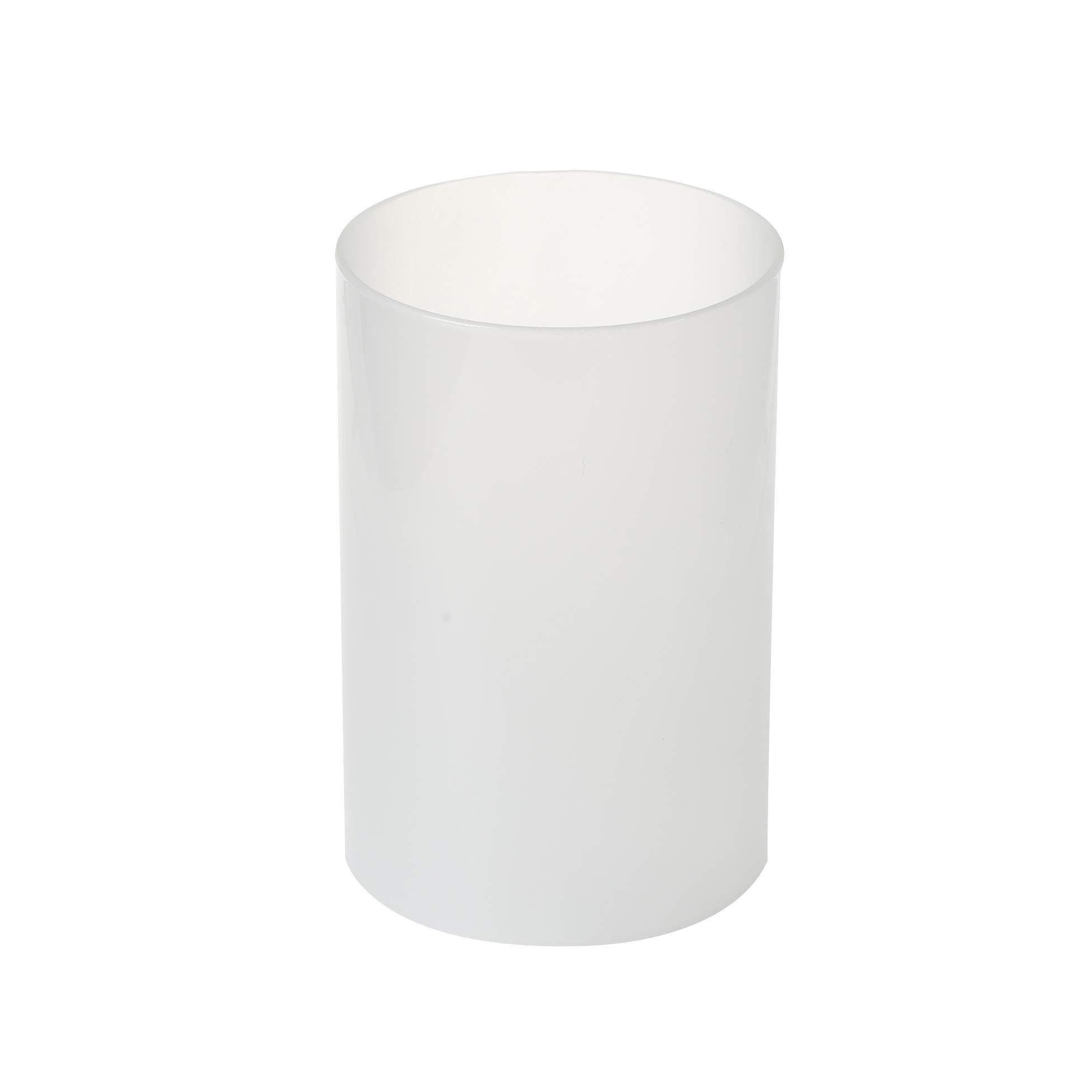 KICHI KICHI Various Size Frosted Glass Hurricane Candle Holders, Chimney Tube, Frosted Glass Cylinder Open Both Ends, Open Ended Hurricane, Frosted Lamp Shade for 6\" x 14\" Multiple Specifications