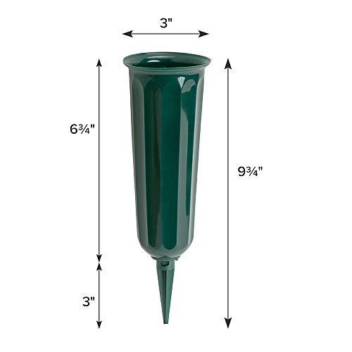 Novelty Green Plastic Cemetery Vase