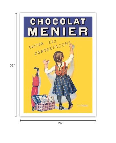 Pacifica Island Art Chocolat Menier - viter Les Contrefaons (Beware of Imitation) - French Chocolate Company - Vintage Advertising Poster by Firmin Bouisset c.1893 - Premium 290gsm Bamboo Paper Print 24x32in