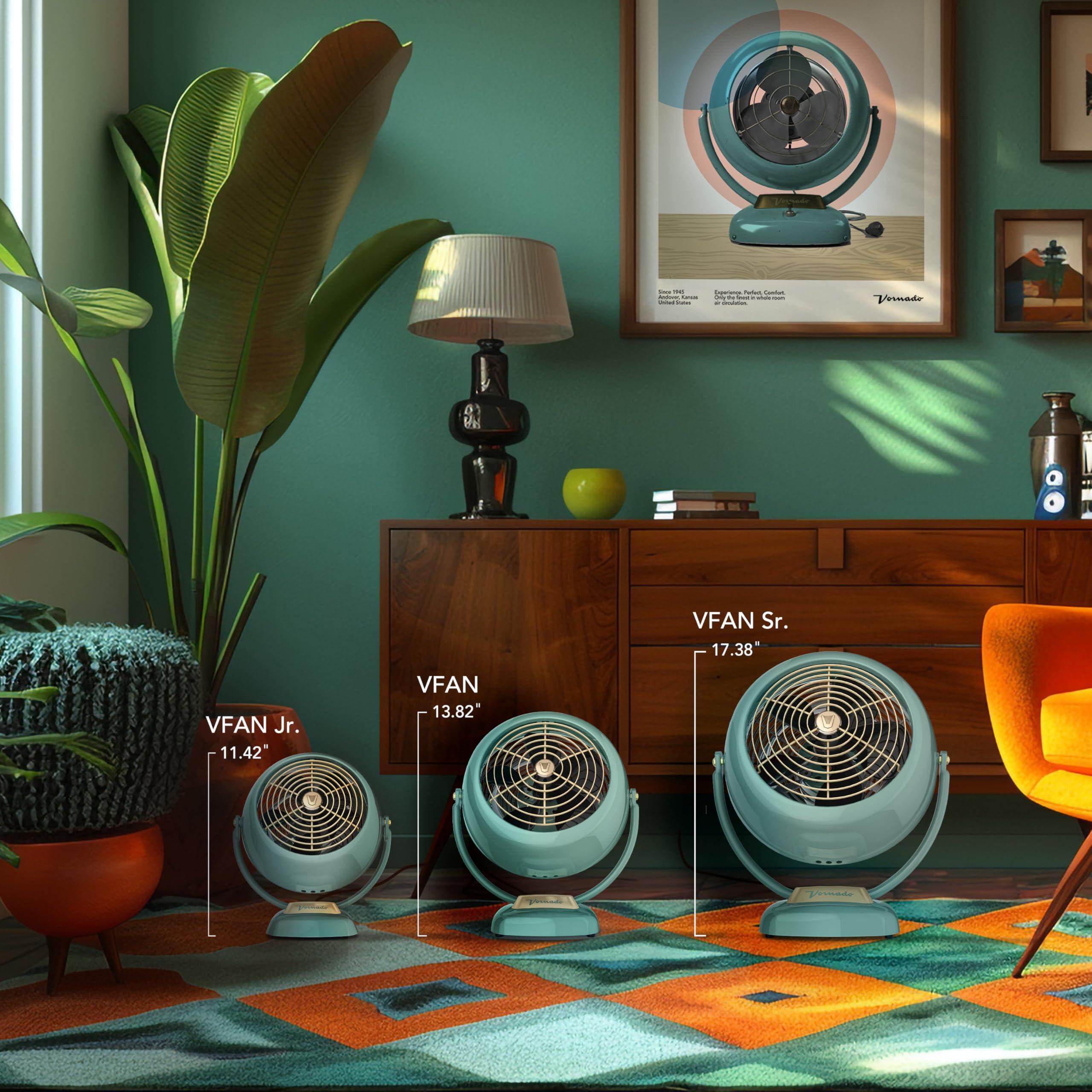 Vornado Vornado VFAN Jr. Vintage Air Circulator Fan, Green