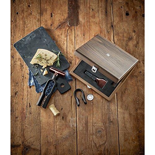 WMF WMF Baric Sommelier Wine Set 3-Piece Walnut Wooden Box Corkscrew, Foil Cutter, Bottle Stopper, Copper