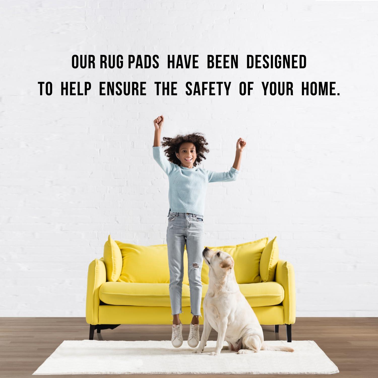 Grip-It Grip-It Solid Grip Non-Slip Rug Pad for Area Rugs and Runner Rugs, Cushioned Rug Gripper for Hardwood Floors 3 x 5 ft