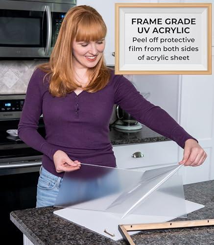 CustomPictureFrames.com 11x7 Frame White Wash Rustic Cream Picture Frame | 1.75 Inch Moulding Width | Complete with UV Acrylic Plexiglass, Foam Board Backing & Hanging Hardware