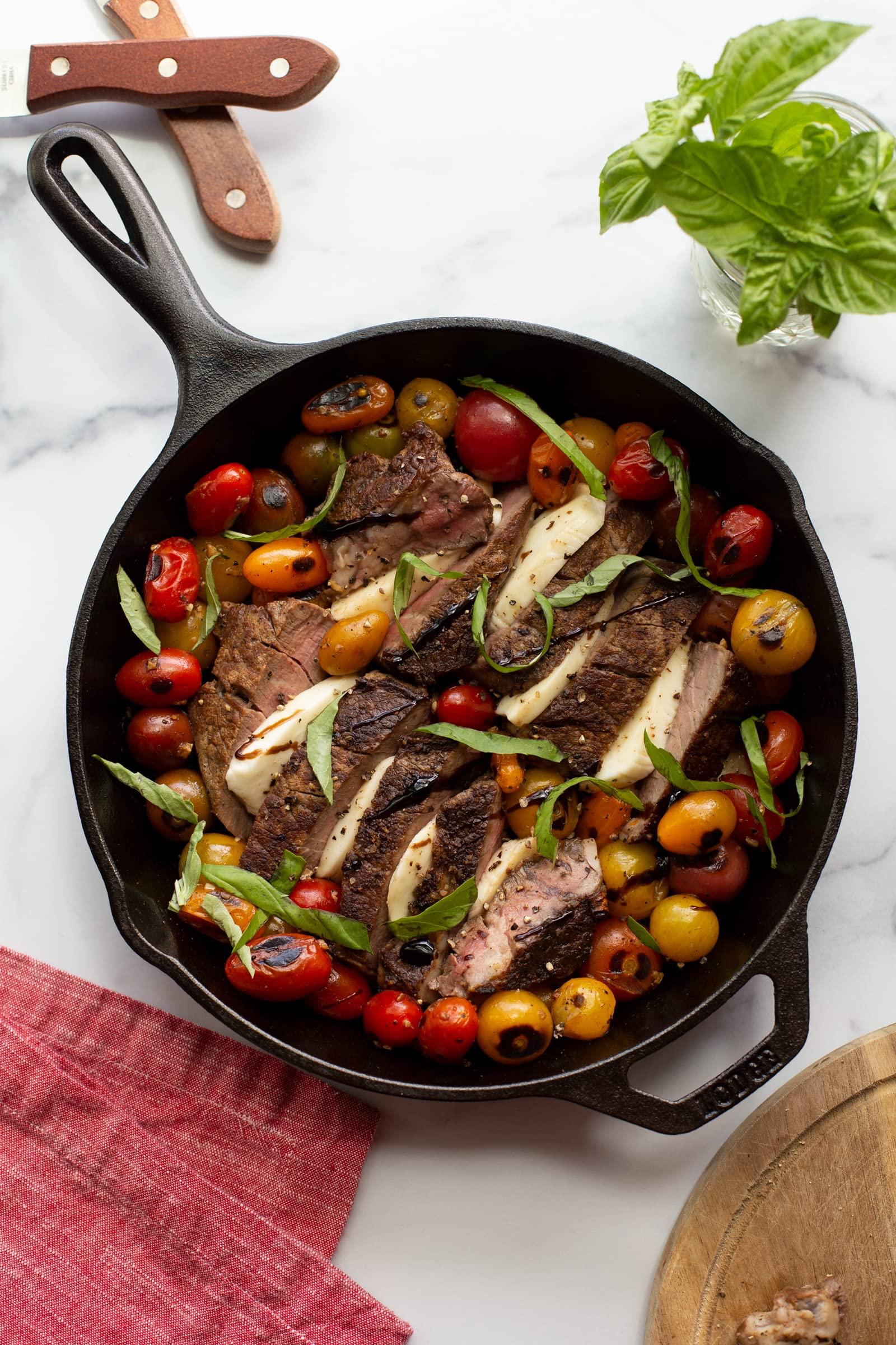 Lodge Lodge Pre-Seasoned Cast Iron Skillet Set - Set Includes 8 Inch Skillet, 10.25 Inch Skillet, and 12 inch Skillet - 3 Piece