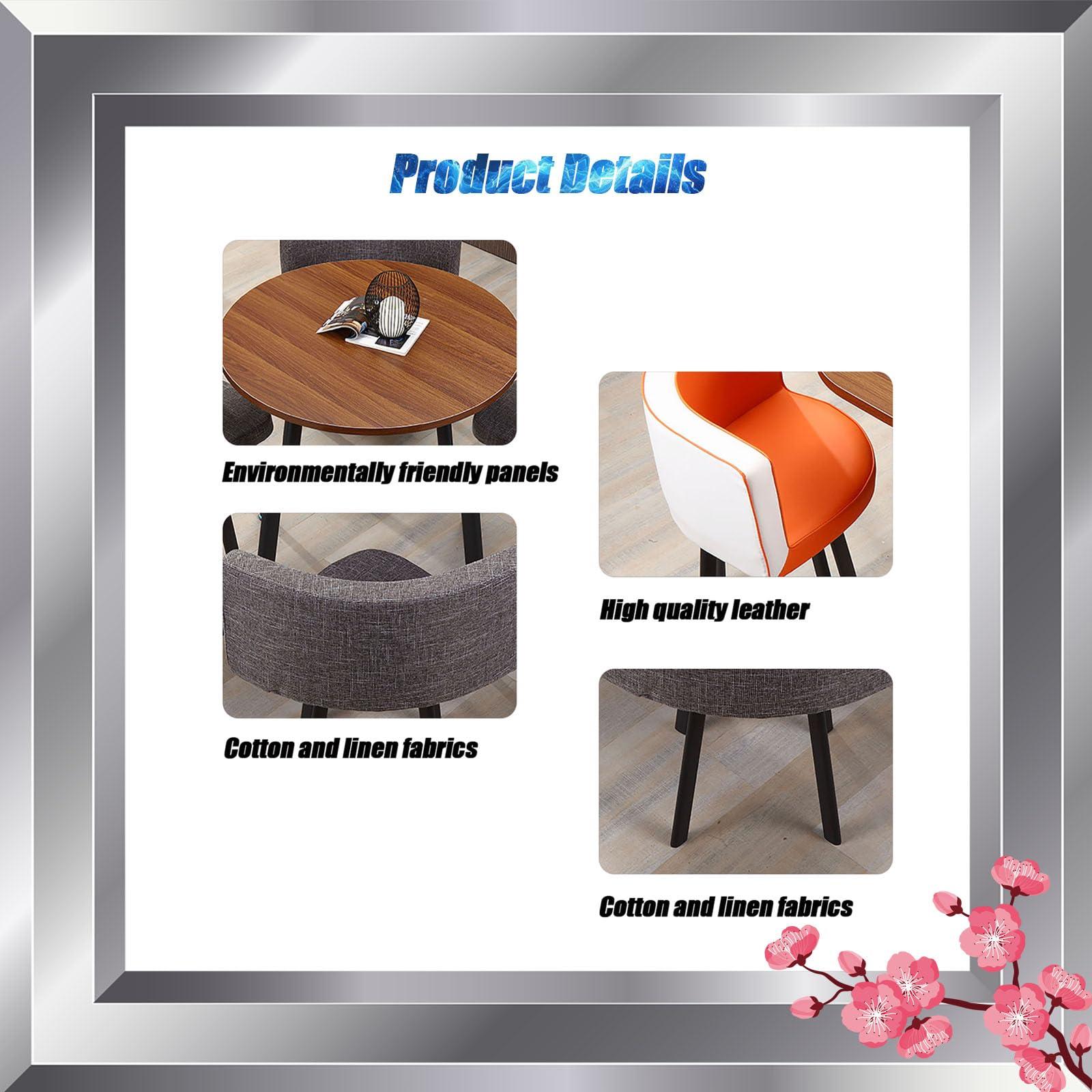 OCAZI OCAZI Round Conference Table for Dinning Room/Kitchen Simple Small Round Table Kitchen Dining Table Set Modern Round Breakfast Bar Round Furniture Table and Chair Set 90x75cm/35.4x29.5in(WxH)#42