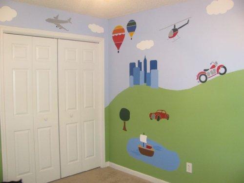 My Wonderful Walls Car Stencil for Painting Cars on Walls and Furniture on a Boys Wall Mural