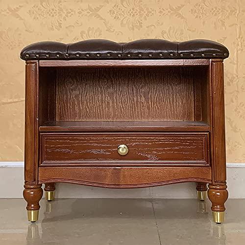 ORBATT Entryway Bench, Shoe Bench for Living Room, Shoe Storage Bench Shoe Bench Rack with Hidden Storage Compartment, Retro Fashion Wooden, for Dining Room Living Room (Color : Brown)