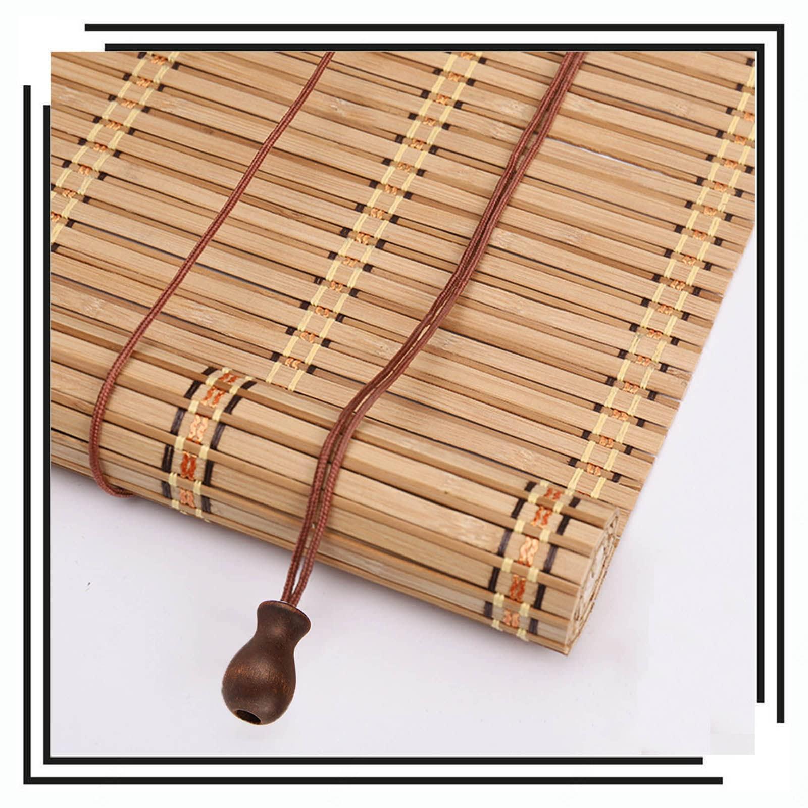 Suwooy Natural Bamboo Roller Blinds,60% Light Filtering Roll Up Shades,Retro Decorative Curtains,Indoor Outdoor Bamboo Blinds 45-150cm Wide,Roman Blinds,Breathable Sun Shades,WH-140x240cm/55x94in