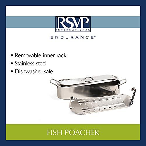 RSVP International RSVP International Endurance Collection Fish Poaching Set, 20 inch, Stainless Steel