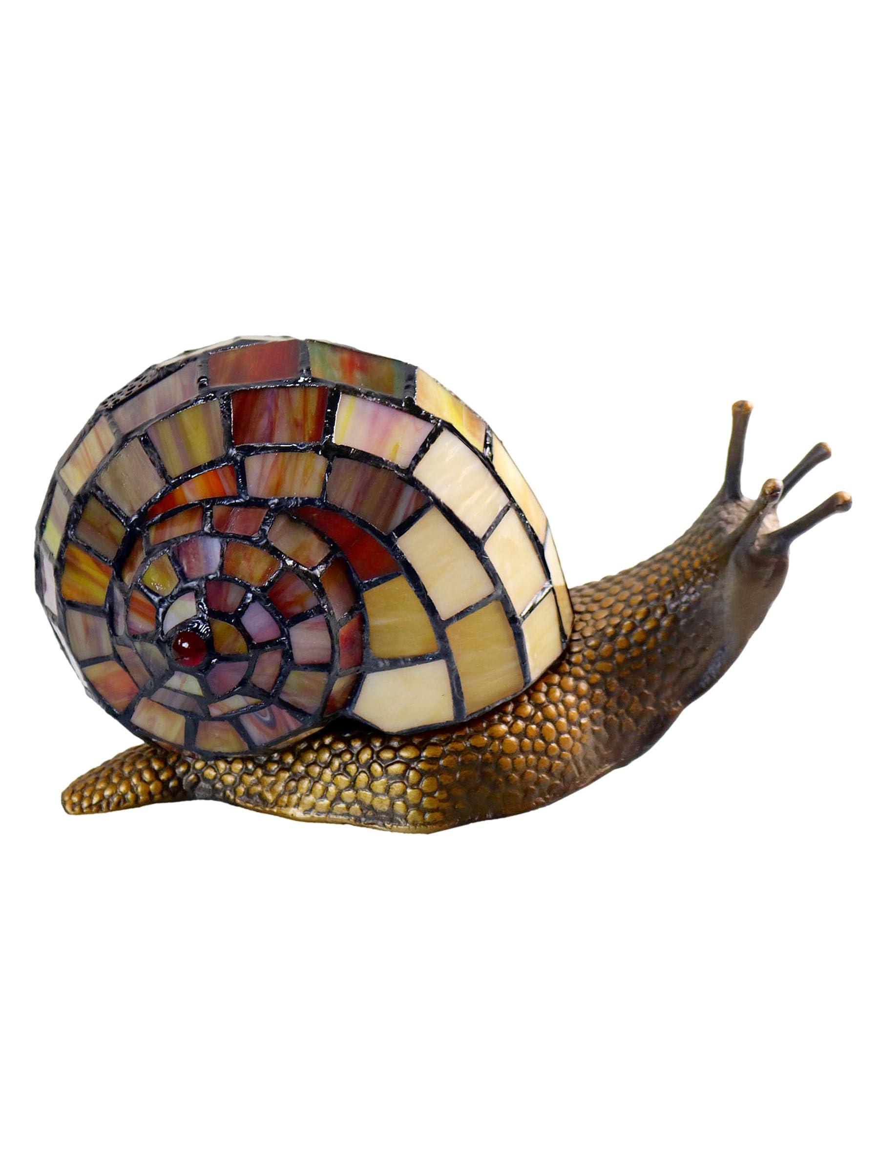 Dale Tiffany Lamps Dale Tiffany TA15173 Snail Tiffany Accent Table Lamp, Antique Bronze