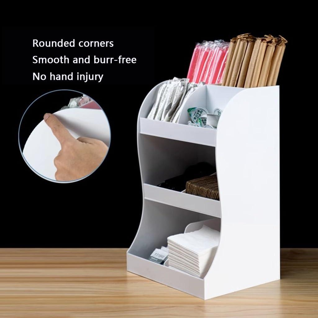 SBOJI SBOJI Coffee Station Organizer Set, Acrylic Coffee Bar Organizer for Counter, Coffee Condiment and Cup Storage Organizer