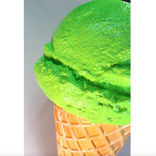 The King\'s Bay Wall Mounted Lime Sherbet Ice Cream Cone for Advertising