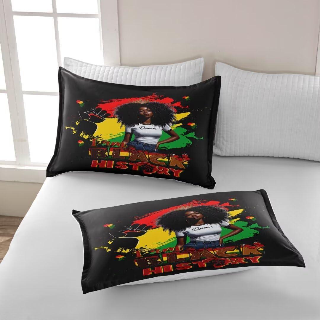GRAT TIOC GRAT TIOC Black Girl Comforter Sets Full,Black Girl Magic Bedding Set,African American Girl Comforter Set for Kids Afro Melanin Bedroom Bed Set