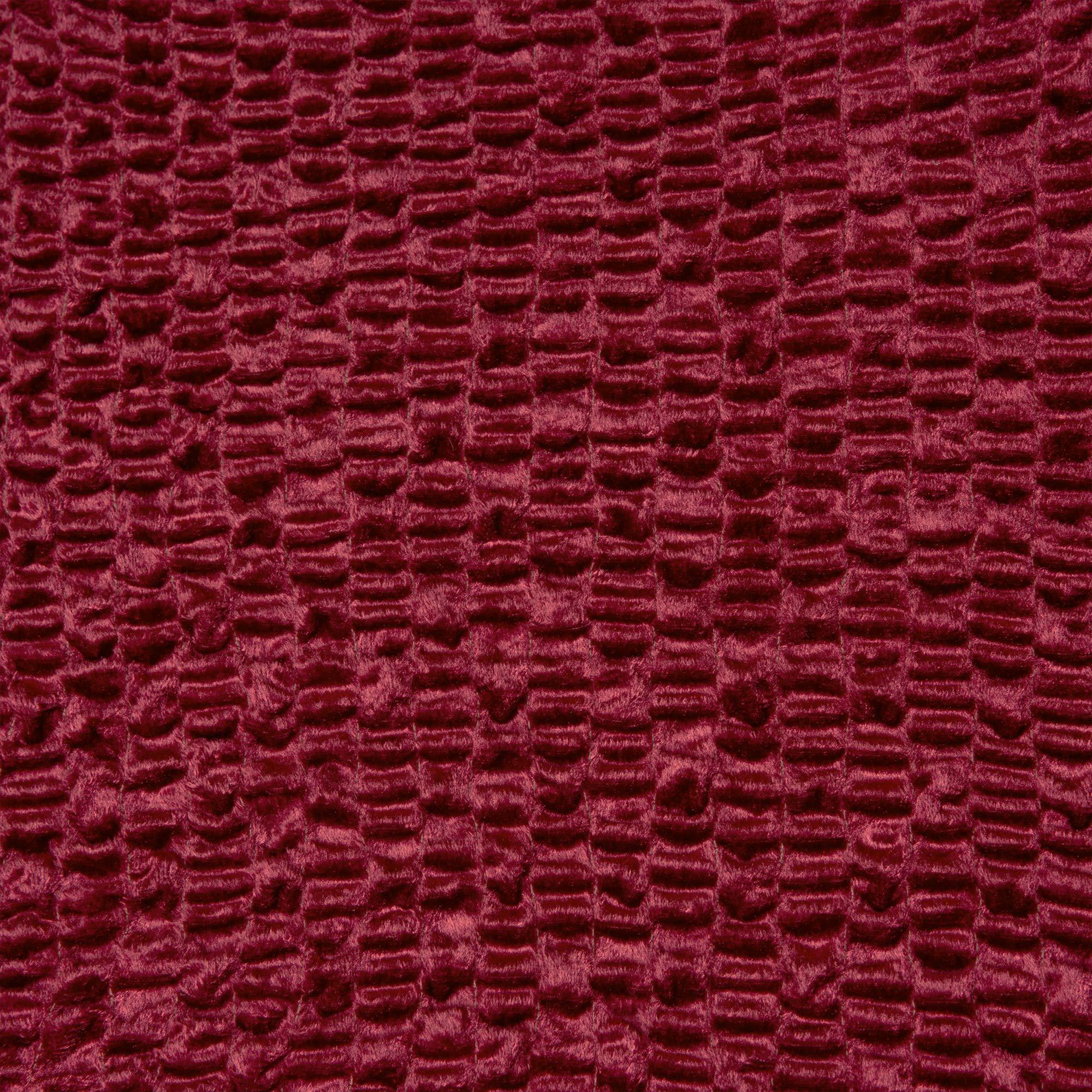 PAULATO BY GA.I.CO. PAULATO BY GA.I.CO. Recliner Sofa Cover - Reclining Couch Slipcover - Soft Polyester Fabric Slipcover - 1-Piece Form Fit Stretch Furniture Protector - Velvet Collection - Burgundy (Recliner Sofa)