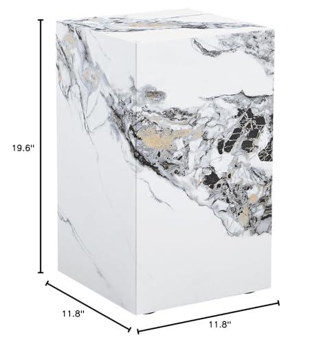 YiaFurio YiaFurio Cube End Table Wood Grain,Modern Side Table for Living Room,Contemporary Nightstand Table Sofa Table for Home,No Assembly