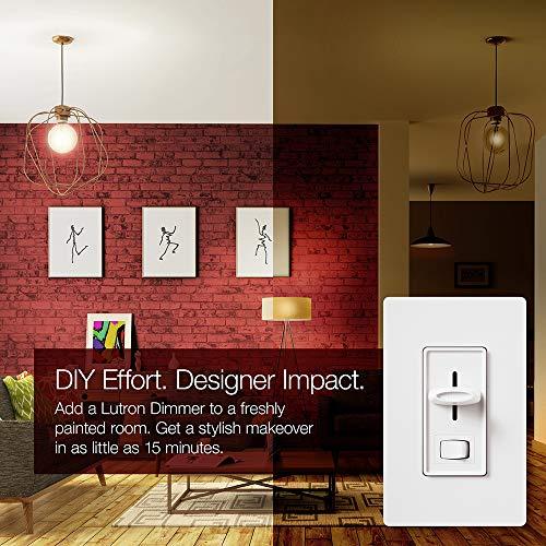 Lutron Lutron Skylark LED+ Dimmer Switch for Dimmable LED, Halogen and Incandescent Bulbs | Single-Pole or 3-Way | SCL-153P-AL | Almond