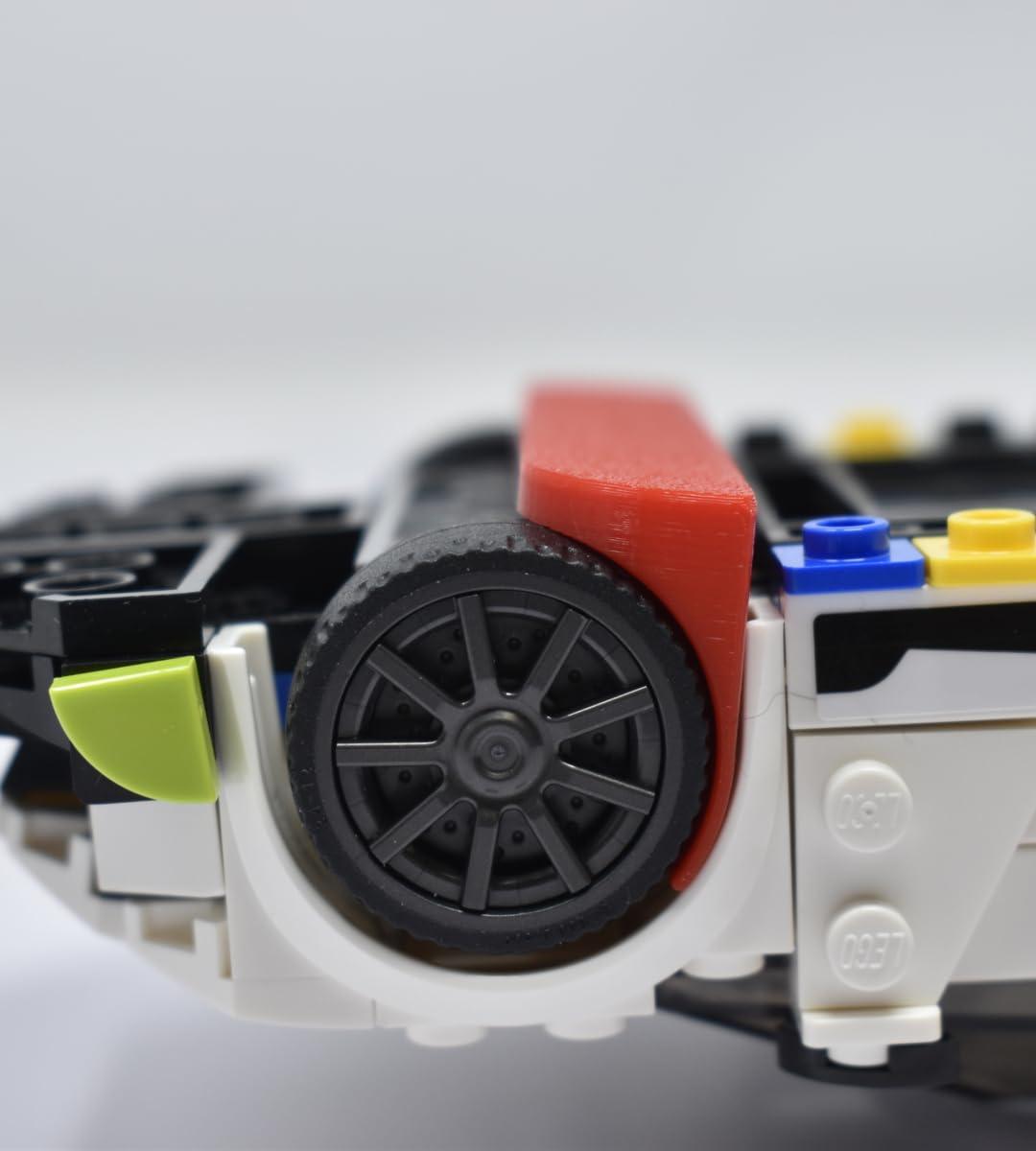 Chatelet Collectible Car Display Wall Mount Compatible with Lego Speed Champions | Wall Display Mounts Compatible with Lego Racecar Models | Made in USA (Red, 10 Pack)