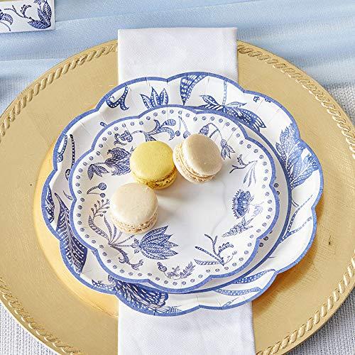 Kate Aspen Kate Aspen Blue Willow 7 in. Decorative Premium Paper Plates (350 GSM weight -Set of 16) - Perfect for Bridal Showers and Weddings