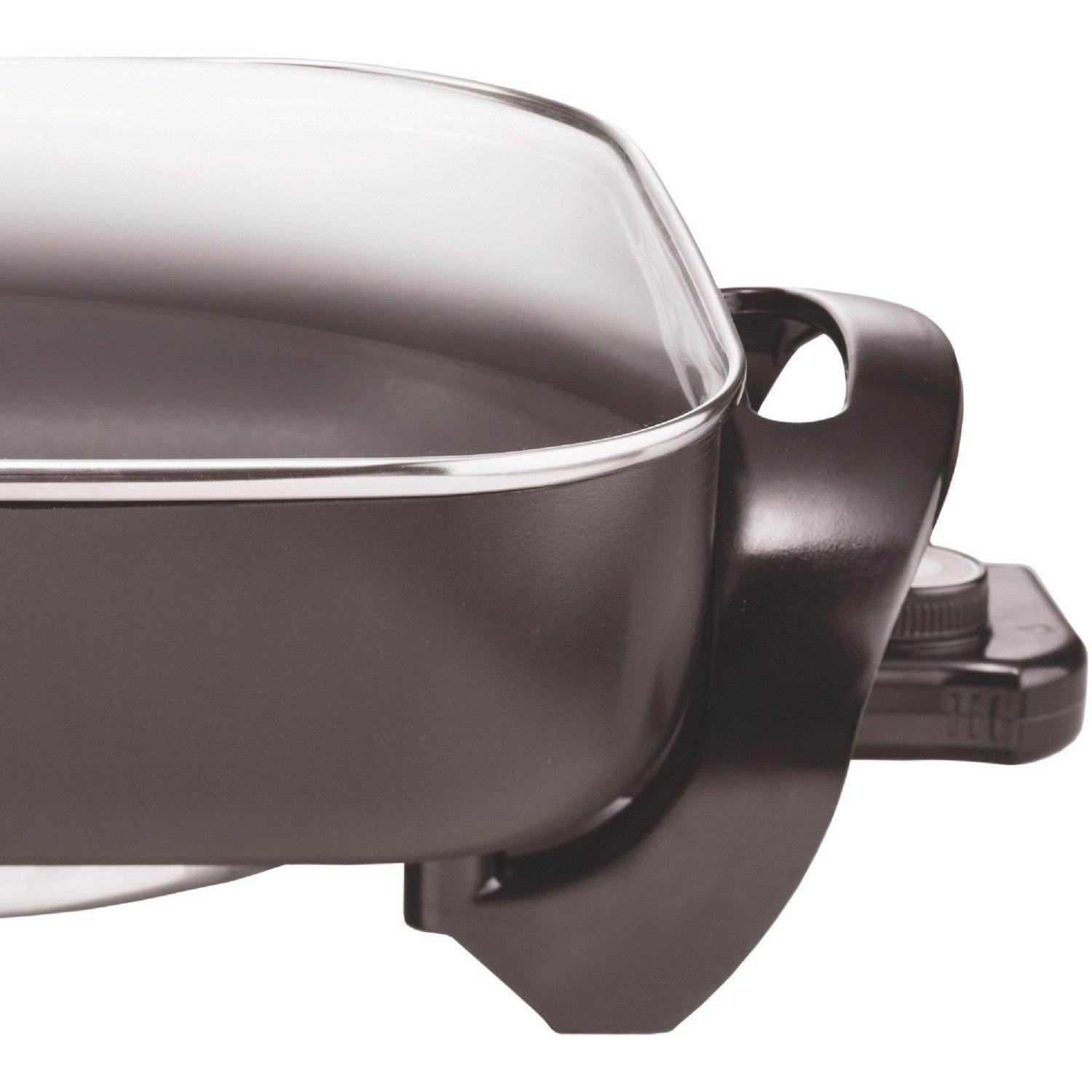 Brentwood Brentwood SK-75 16-Inch Non-Stick Electric Skillet with Glass Lid, Black