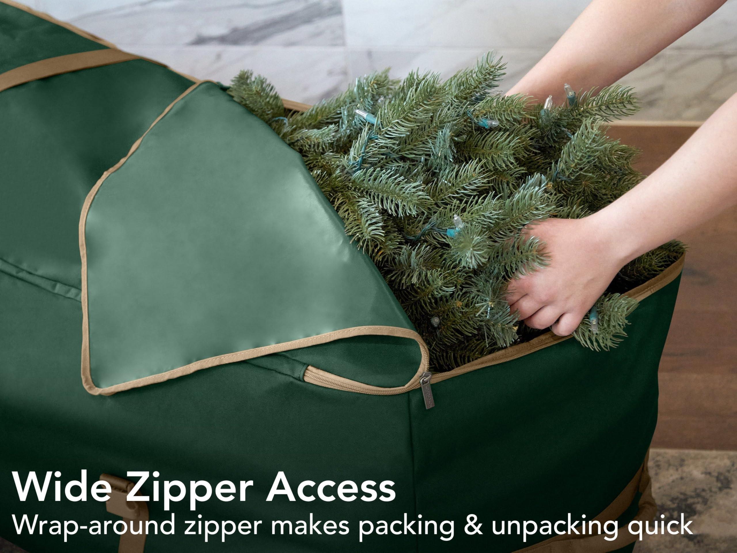 Covermates Covermates Keepsakes Christmas Tree Rolling Cinch Bag – Superior Protection, Padded Handles - Holiday Storage-Green