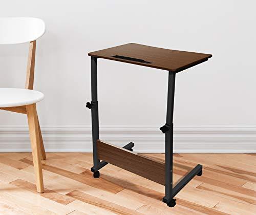 Urban Shop Urban Lifestyle Wood Adjustable Rolling Laptop Desk, Black