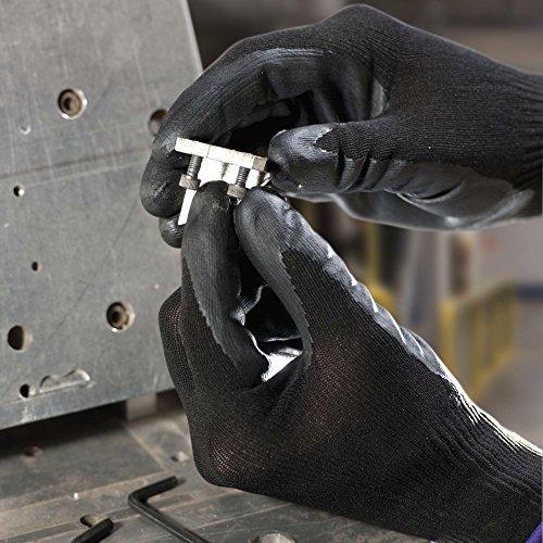 KLEENGUARD KLEENGUARD G40 Polyurethane Coated Gloves (13841), Size 11 (2XL), High Dexterity, Black, 12 Pairs/Bag, 5 Bags/Case, 60 Pairs